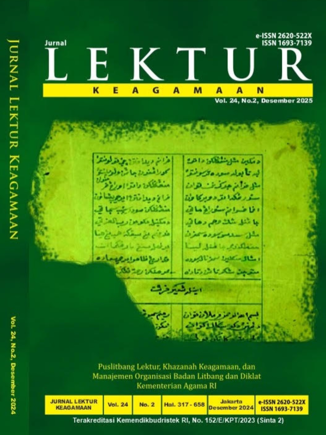 					View Vol. 23 No. 2 (2025): Jurnal Lektur Keagamaan Vol. 23 No. 2 Tahun 2025
				